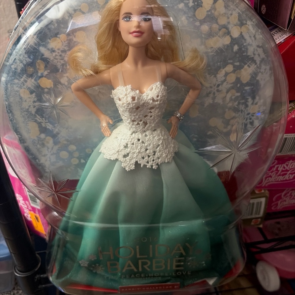 2016 Holiday Barbie Doll Aqua Gown The Peace Hope Love Collection Mattel DGX98